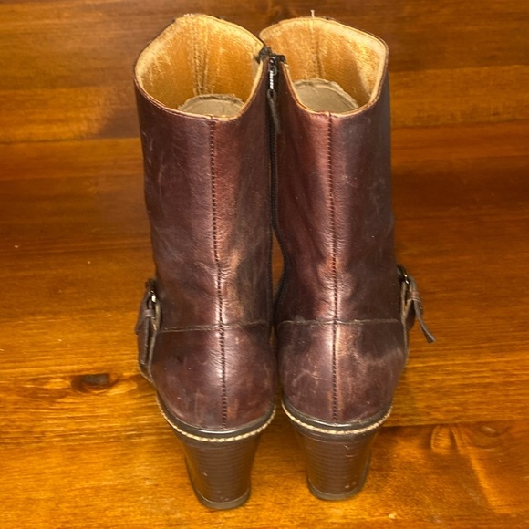 Vintage Desmo 90s classic brown weathered western leather boots bootie size US 7 - Picture 9 of 15